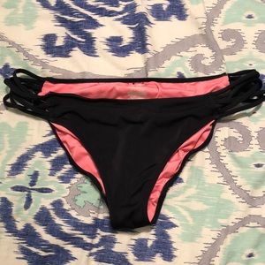 PINK VS black bikini bottom